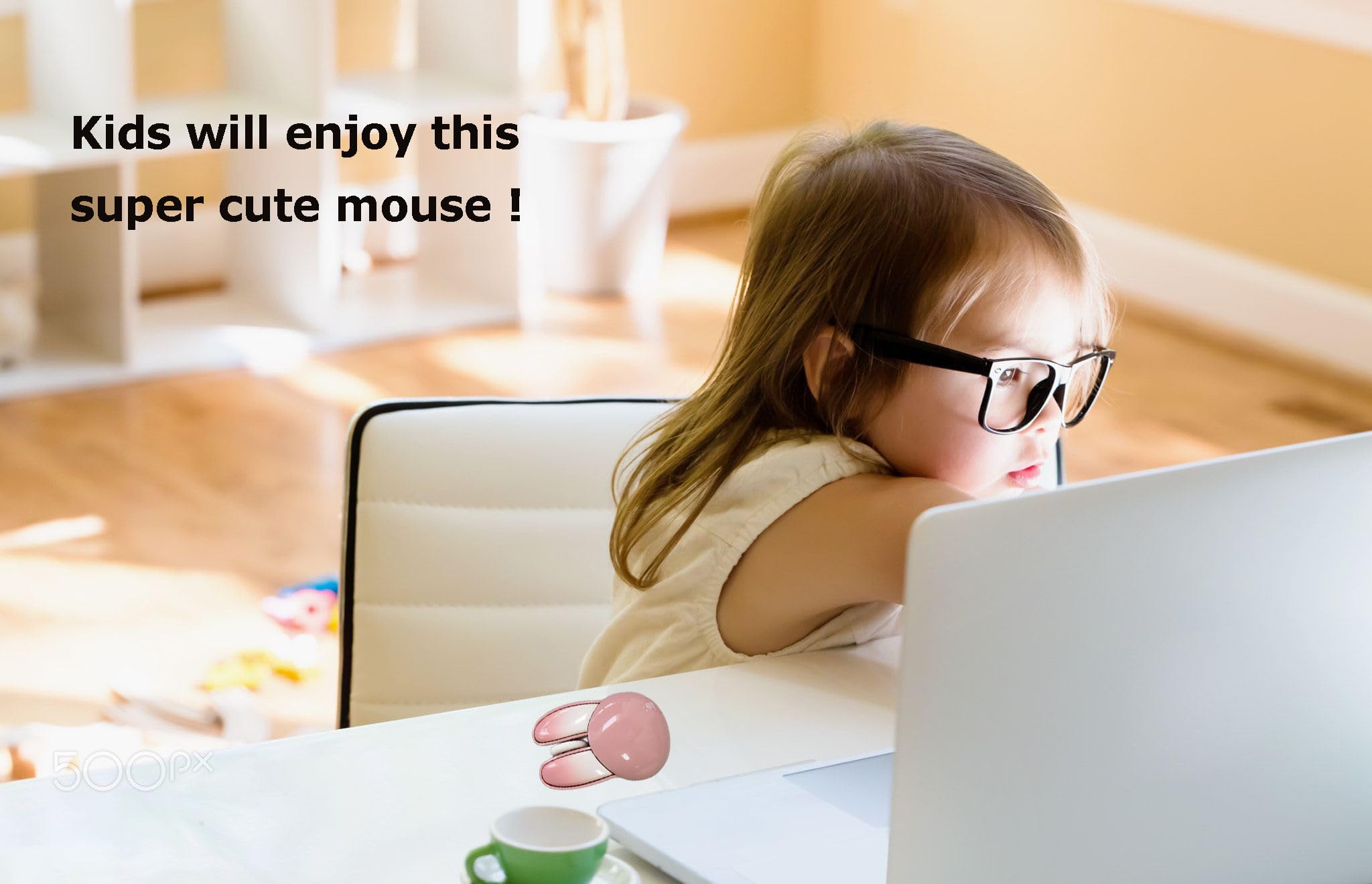 Wireless Mouse Bluetooth Cute Bunny Shape Small Quiet Usb Optical Silent Funny Travel Cordless Mice For Pc Laptop Desktop Comput